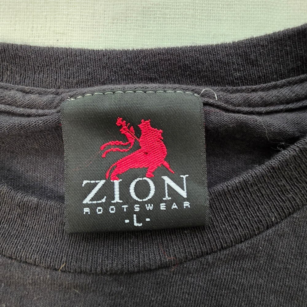 Rasta Tee 90s Bob Marley Graphic T-Shirt Mens L Black Reggae Music festival Y2K - Picture 5 of 8